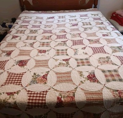 Pine Burr or Philadelphia Patch Quilt Comforter & Pillow Shams  85 x 97'' Queen