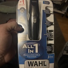 All in One Rechargeable Beard, Mustache, Detail Trimmer for Men, Black D2