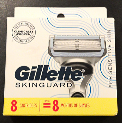 Gillette Skinguard Sensitive Skin Refill Cartridges 8ct 2-Blade Steel