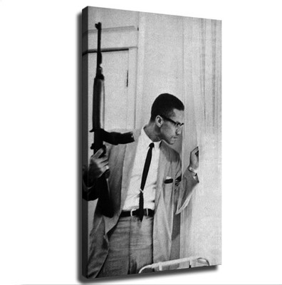 Malcolm X Black and White Vintage Photo Poster Modern High Definition Aesthetic 