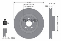 2X Pagid Bremsscheibe 54199NHC FüR Mercedes Glk Klasse X204 W211 Cls C219 VF211