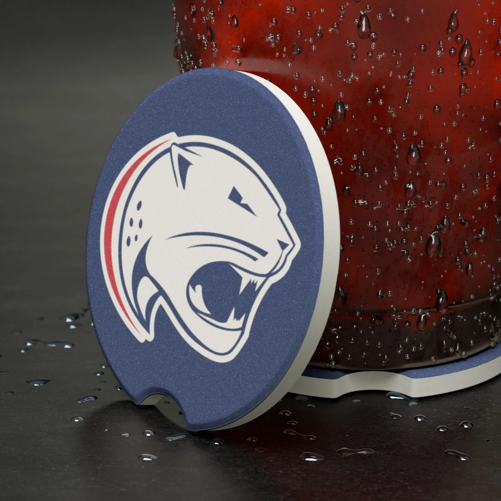 South Albm Jaguars Soapstone Car Coaster – NCAA Cup Holder Insert