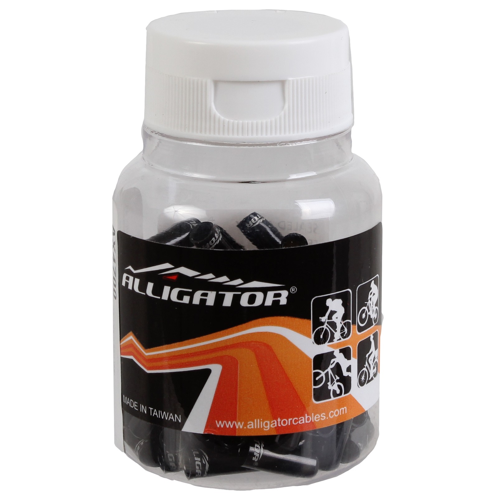 Наконечники тормозов и переключателей передач из сплава Alligator с уплотнением 5 мм - черные с уплотнительным кольцом 15690₽