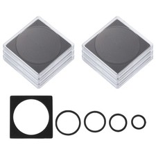 Coin Snap Holder, 6 Pack Coin Holders Square Fit 17/22/27/32/37mm, Black
