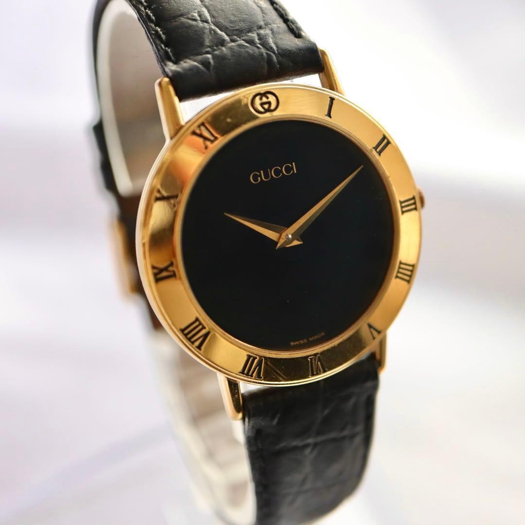 GUCCI Roman Bezel Black Dial Men's Watch GUCCI,18536 thumbnail 3