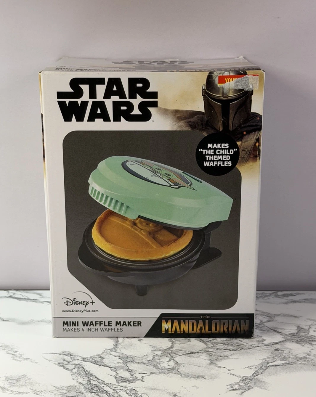 Star Wars The Mandalorian The Child Baby Yoda Grogu 4” Mini Waffle Maker