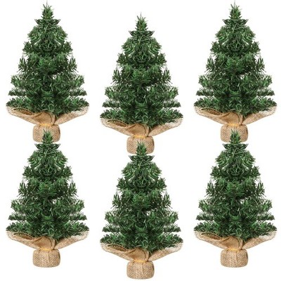Yinder Tabletop 6 Pcs Mini Christmas Tree 11.81 Inch Artificial Mini Xmas