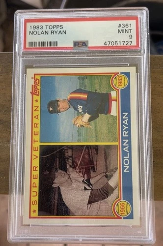 Topps 1983 Super Veteran Nolan Ryan #361 PSA 9 Mint Baseball Trading Card