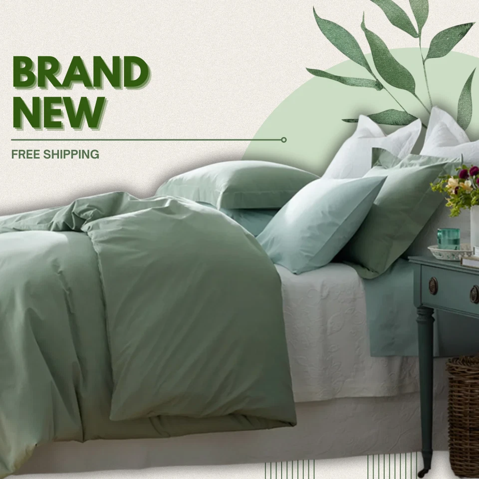 NEW Company Store Classic Cool Cotton Percale Bed Sheet Set; Full & Queen Size - Image 3 of 3