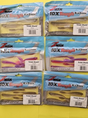 E-B13. FREE SHIPPING. Z-Man bass lures. ElaZtech. 6 pkgs. Assorted. As pictured.