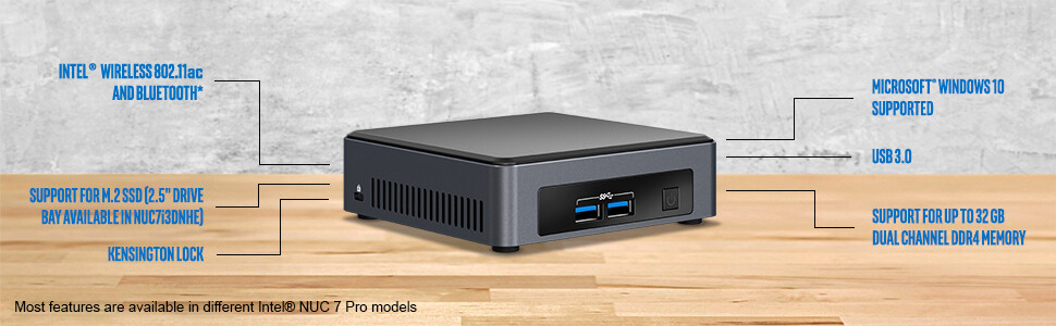 Intel NUC ミニPC Core i7-8650U/32GB/1TB