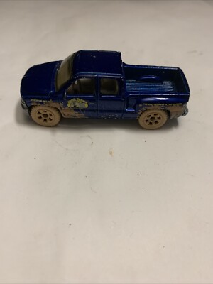 Matchbox 1998 Chevrolet Silverado Muddy - 1:76 blue mud truck - guter gebrauchter Zustand