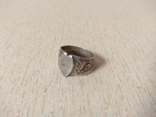 Antique Silver Berber Ring from Morocco, Size US 9 1/2