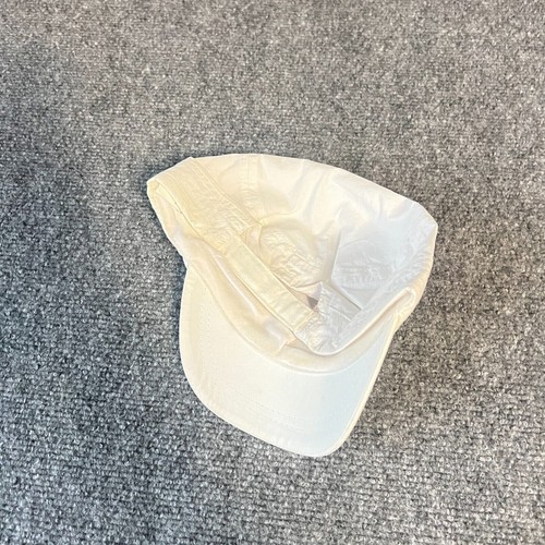 Peace Sign Cadet Cap Hat Women's Strap Back White Embroidered EUC - Picture 2 of 3