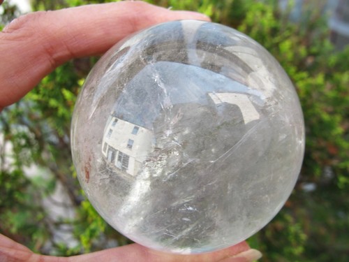 Kristallkugel Quarz klar poliert Scrying Rock Naturkugel Regenbogen 60 mm - Bild 18 von 24