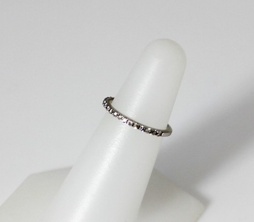 18K White Gold SI2/K Diamond Wedding Anniversary Band Ring Size 7.75 - 11773 - Picture 12 of 12