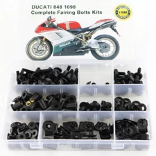 Steel Complete Fairing Bolts Bodywork Screws Kit Fit For Ducati 848 1098 Black