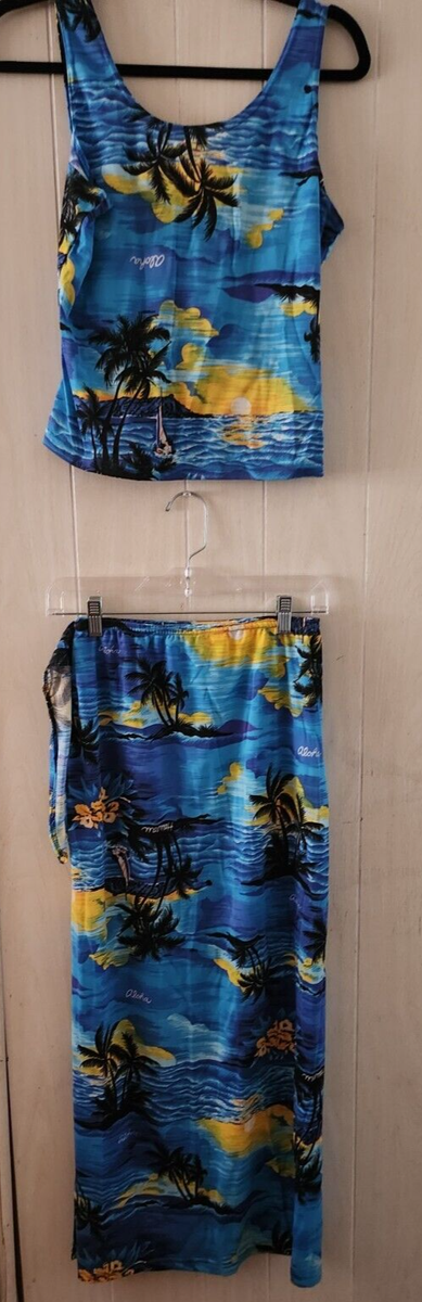 Kisses and Hugs Hawaiian Piece (Wrap-Around Skirt and Top) Fits