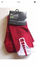 Nike Elite Versatility Basketball Crew Socks  Maroon White XL (12-15)  X5705-622
