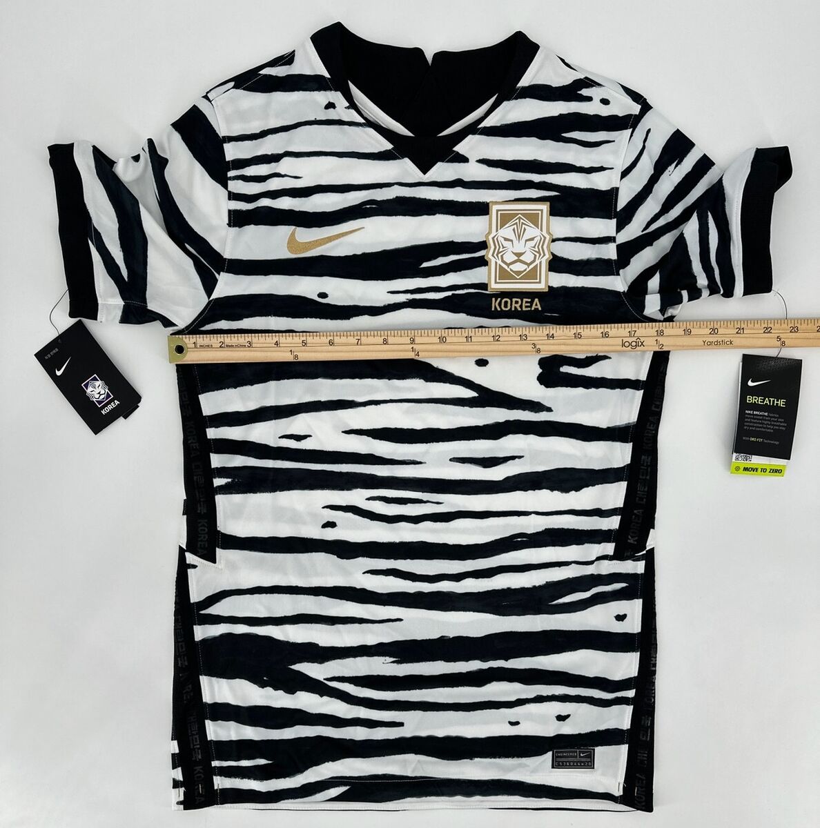 Nike Dri-fit South Korea White Black Soccer Jersey Shirt L Nike Dri-fit South Korea White Black Soccer Jersey Shirt L