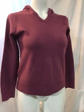 Womens Hooded Sweater Size Small Pink with Pockets