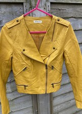 Yellow Faux Leather Jacket 8 / 34