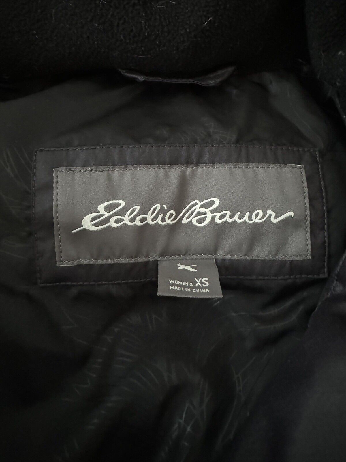 Womens Eddie Bauer Down Hooded Coat Dark Gray/Pur… - image 6