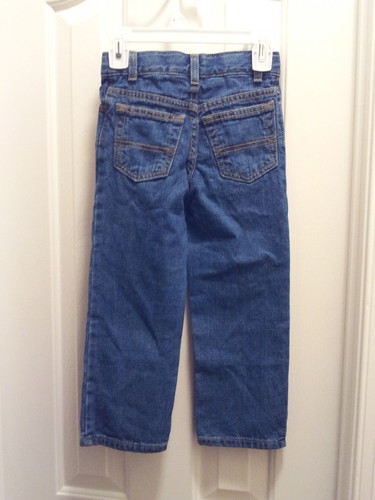 Relaxed Jeans Boys Size 4 Slim Medium Stone Wash Blue Adjustable Waist Soft NEW - Picture 8 of 9