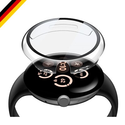 2-Stück Harte PC Hülle mit Displayschutz Kompatibel mit Google Pixel Watch 3 ...