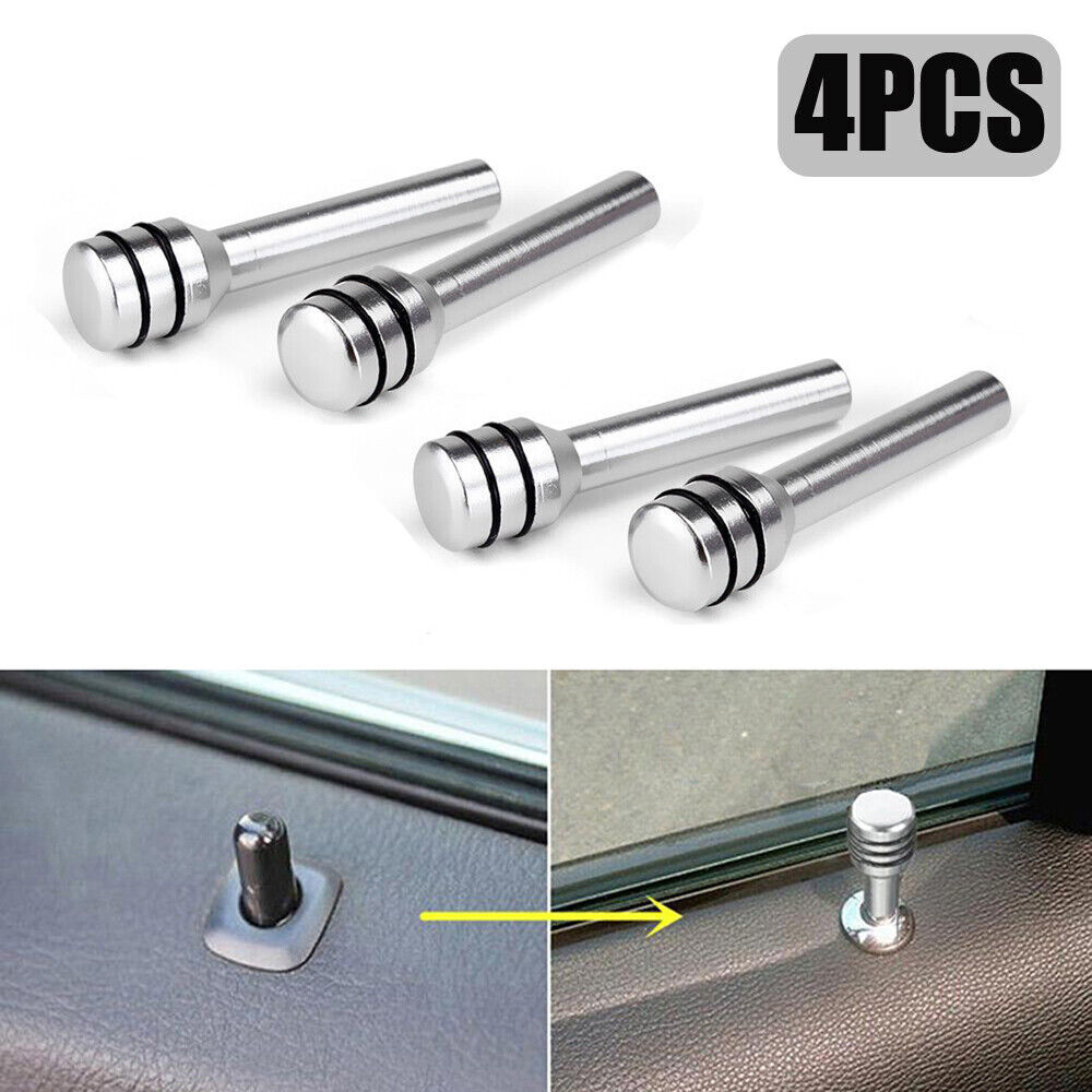 4PCS Interior Door Lock Knob Car Door Lock Pins Cover Aluminum Car