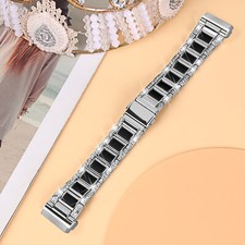 Stainless Steel Metal Watch Strap for Fitbit Versa 4/Sense2 Band Resin Wristband