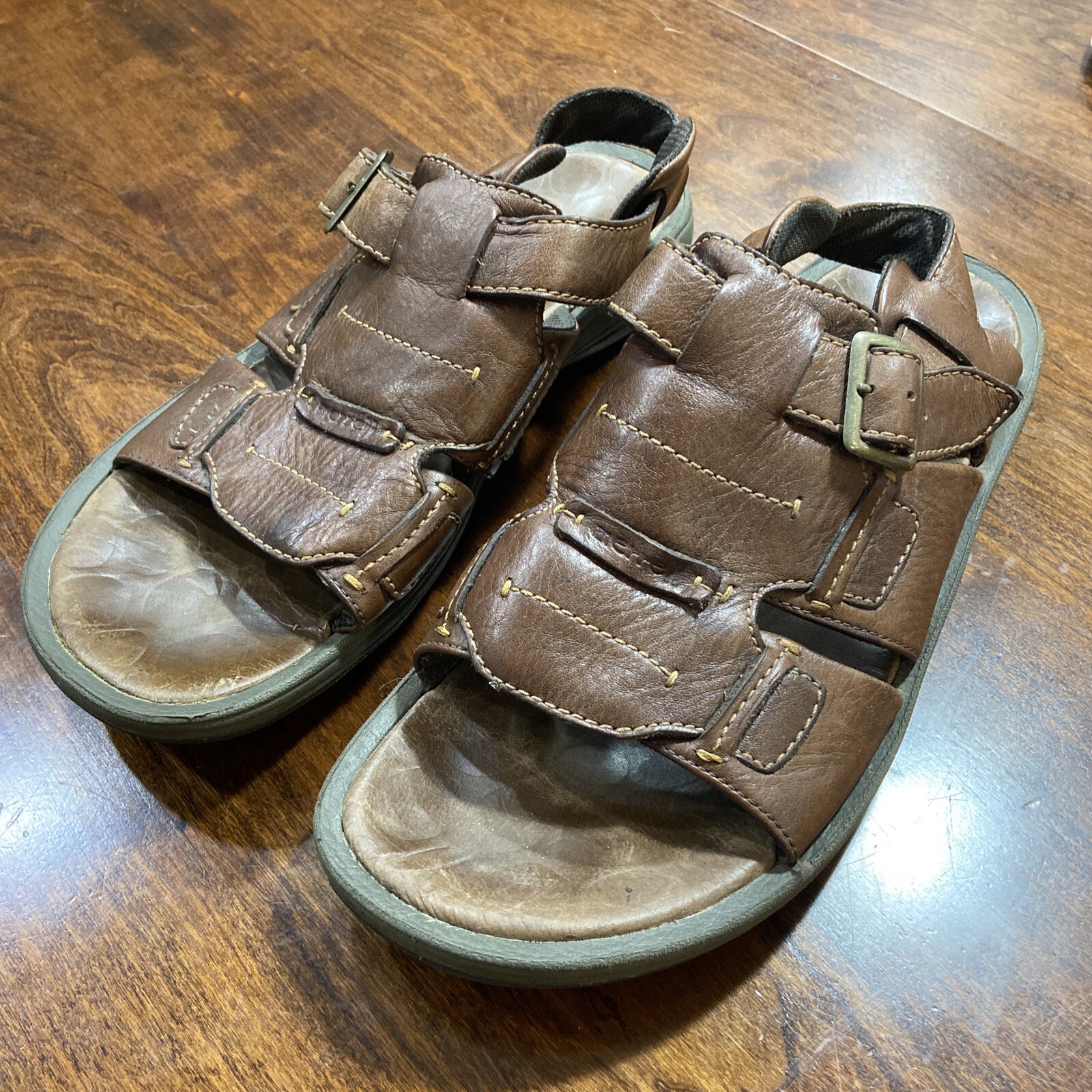 Merrell Delhi Sandali Uomo Pelle Marrone Taglia 11 J33129 Pescatore B Pattumiera