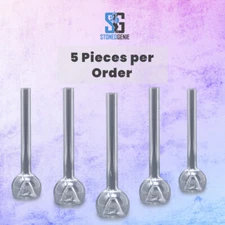 3" Glass Slide Hookah Water Pipe Stem W/ Bowl - 5 PC Set - Fast Shipping