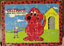 clifford the big red dog puzzle side-kicks scholastic wooden