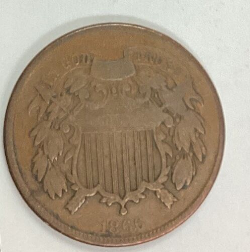 1866 TWO CENT PIECE 2¢ - Picture 2 of 2