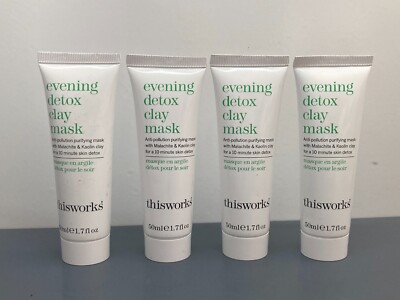 4x THISWORKS Evening Detox Clay Mask Anti-Pollution Purifying Mask 1.7oz