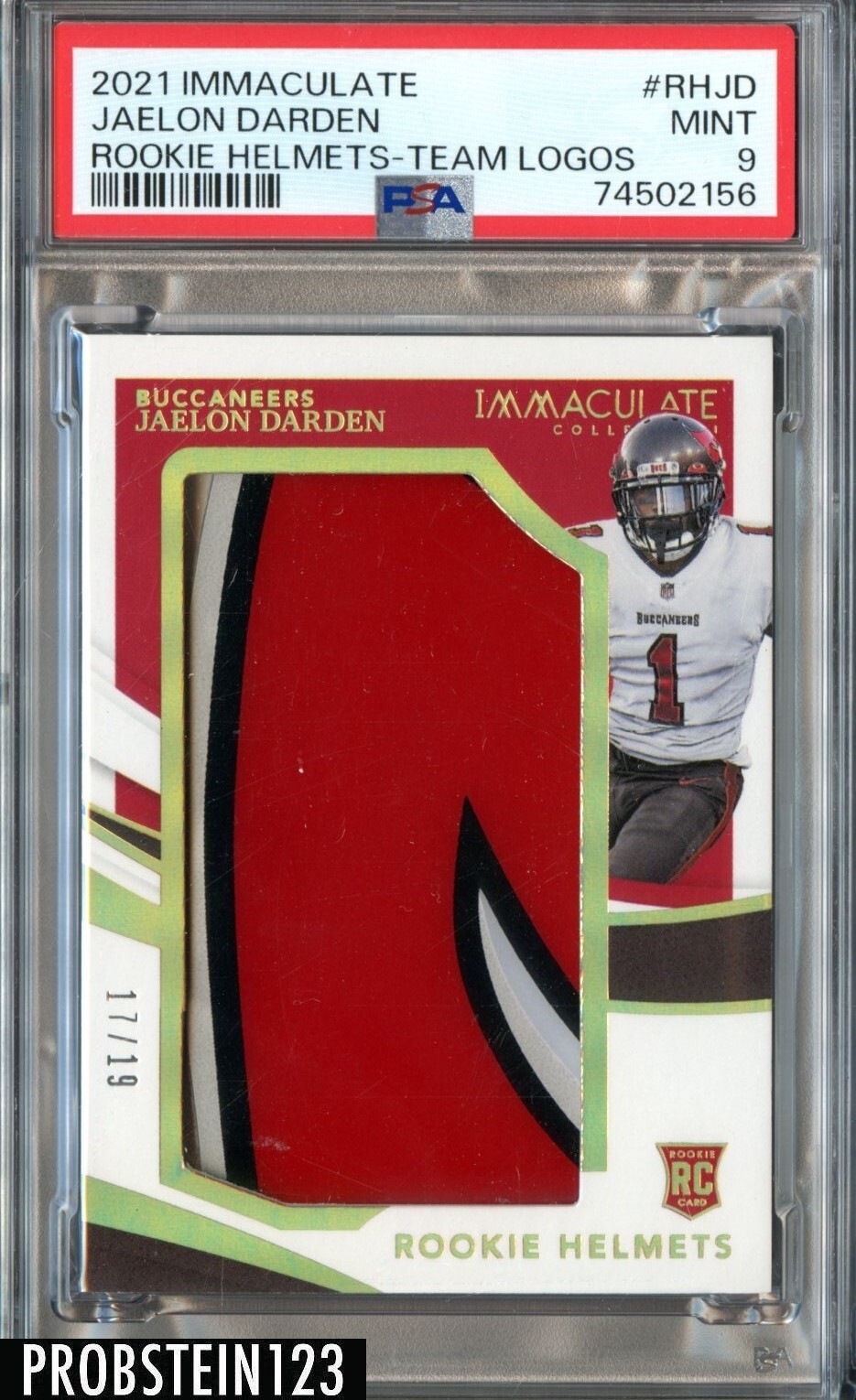 Jaelon Darden Panini Immaculate Collection Rookie Helmets #RHJD Team Logos