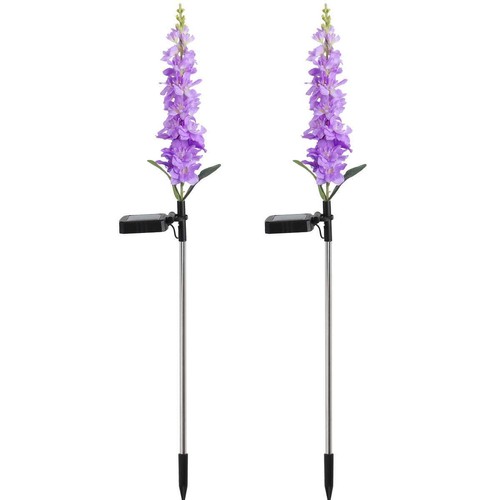 2Pcs Solar Power Flower Garden Landscape Fairy Lamp Yard Path LED Light Outdoor - Picture 10 of 14
