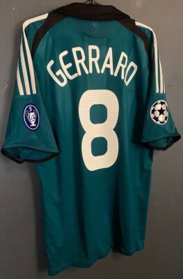 Liverpool FC Gerrard 8 ユニフォーム MEN'S FC LIVERPOOL 2008/2009 GERRARD #8 UEFA SOCCER FOOTBALL SHIRT