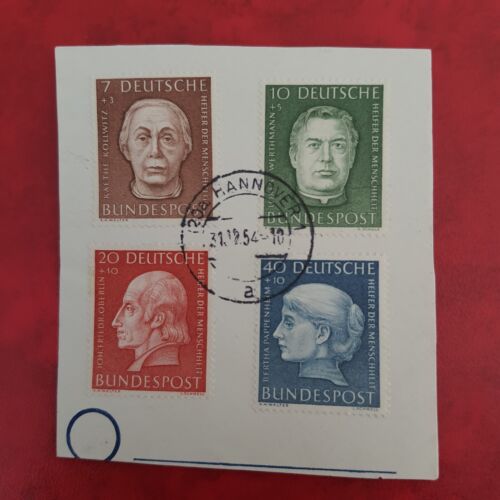 Francobolli Confederazione Repubblica Federale Tedesca 1954, Michel 200-203, Helfer der Humanité V, timbrati - Foto 1 di 2