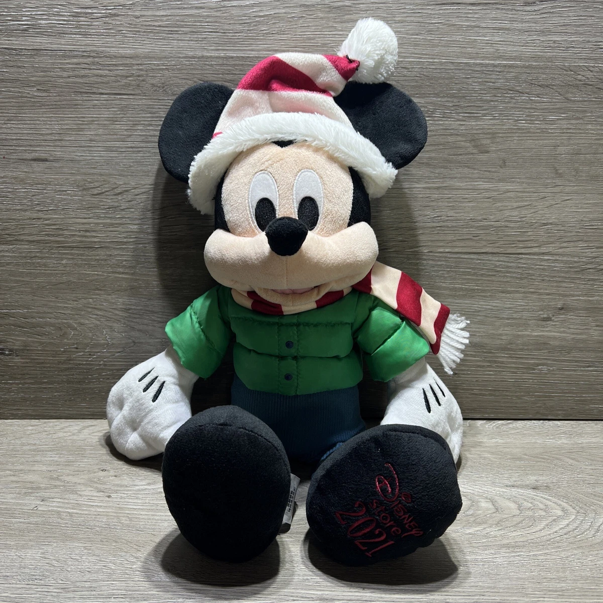 DISNEY Store Christmas 2021 17” Mickey Mouse Plush Puffer Coat Corduroy  Pants | eBay