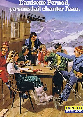 REKLAME WERBUNG 114 1979 ANISETTE PERNOD Es lässt dich das Wasser singen