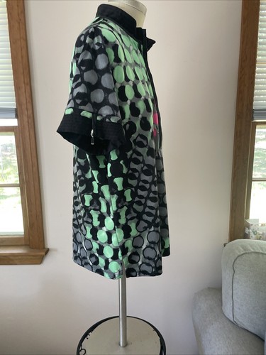 JAMIE SADOCK $95 Slinky Stretch Vegan Leather Trim Golf Athletic Top Size Large - 第 6/11 張圖片