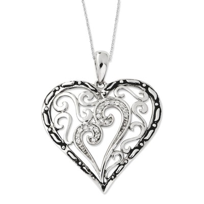 A Mother's Touch Silber Halskette mit 18'' Kette.