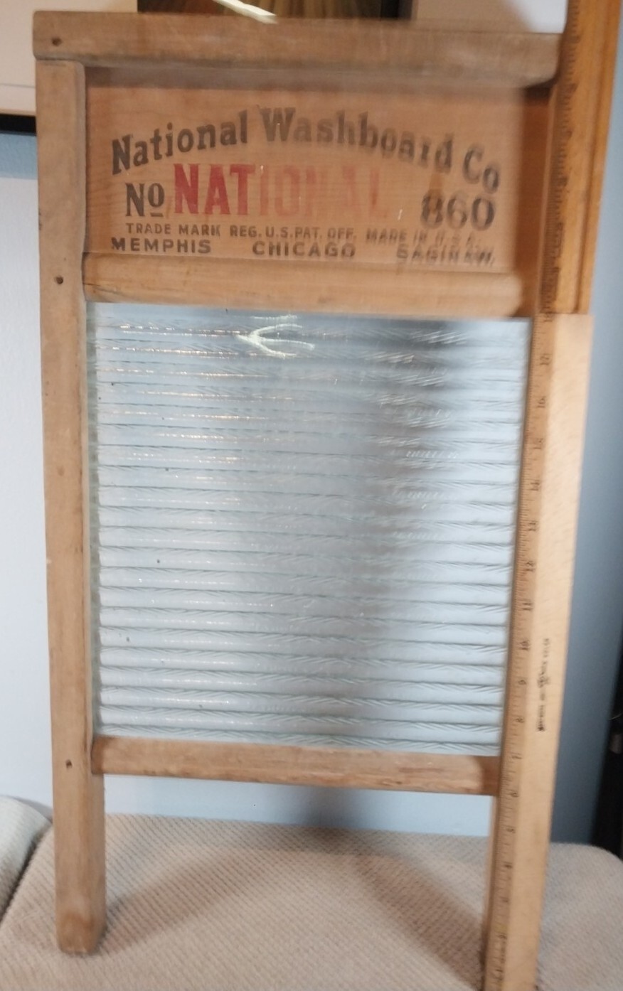 Rare Vintage National Washboard GLASS WASHBOARD Co. No. 860 eBay
