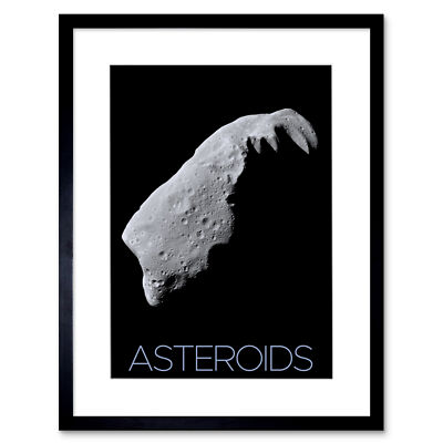 NASA Asteroid 243 Ida Weltraum Poster Gerahmter Wandbild Kunstdruck Bild 12X16