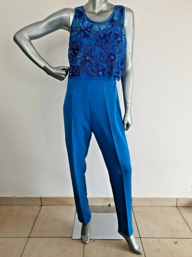 ABITO DA SERA CRISTINAEFFE DONNA BLU CURACAO TUTA GESSY 2102 01645 ELEGANTE  NEW | eBay