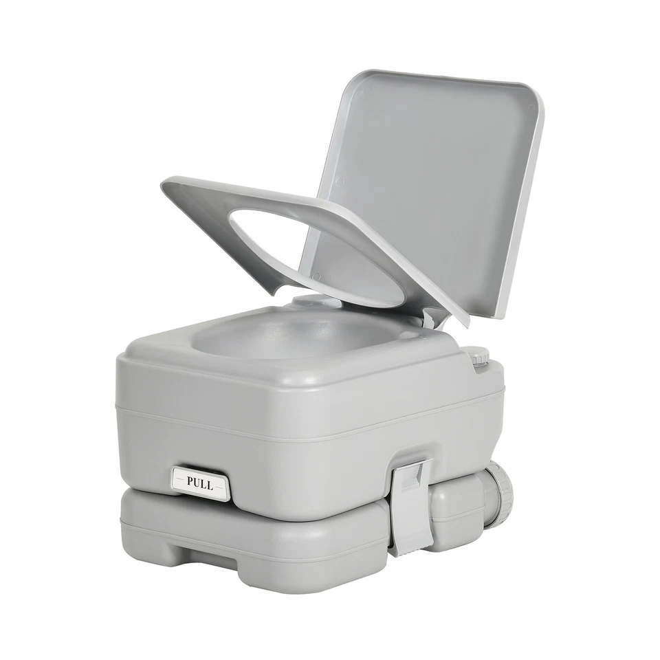 3.17 Gallon Portable RV Toilet with Press Flush Pump for Camping Travel Potty