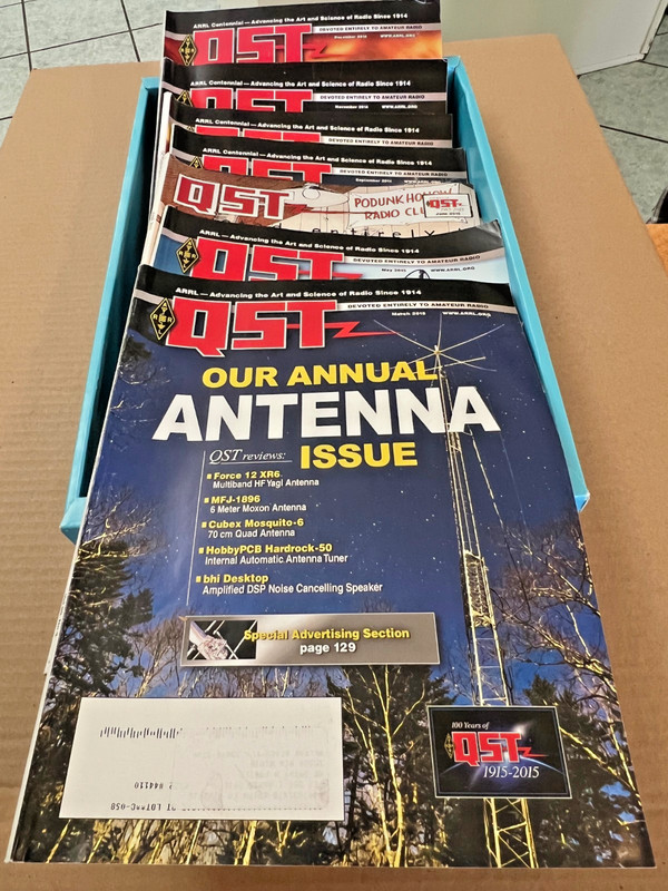QST- AMATEUR RADIO MAGAZINE  LOT OF 7 ISSUES 2014 & 2015,