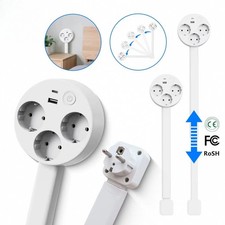 Electrical Outlet Extender - 4-Socket Rotatable Wall Socket with USB-A USB-C